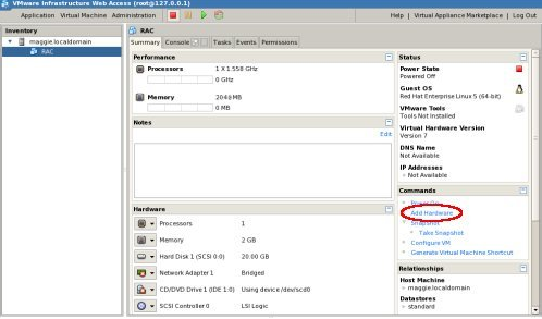 使用 VMware Server2 在 Oracle Enterprise Linux 下安装 Oracle11gR2 RAC