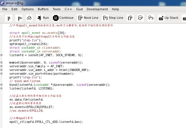 emacs��gdb�ϵ��̻�ɫӦ���Ǻ�ɫ������.