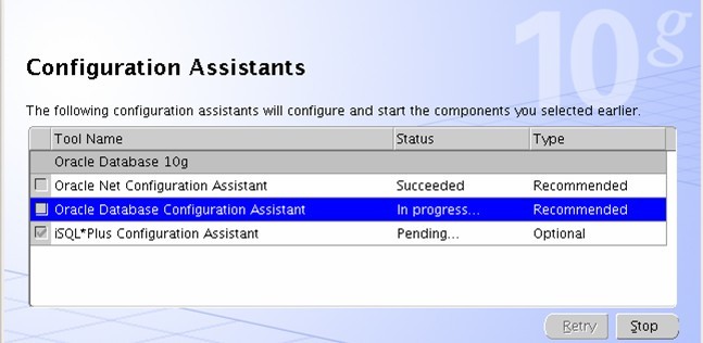 linux 装配oracle10g