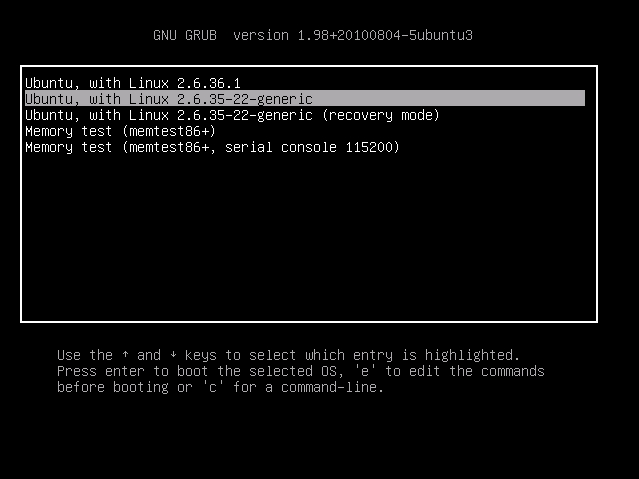 在ubuntu10.10下编译安装linux-2.6.36.1 kernel