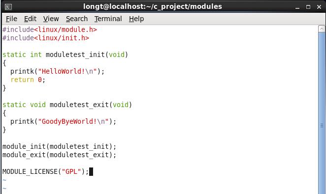 Linux实验2:Linux 内核模块测试