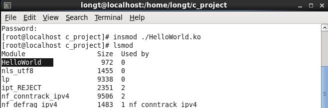Linux实验2:Linux 内核模块测试