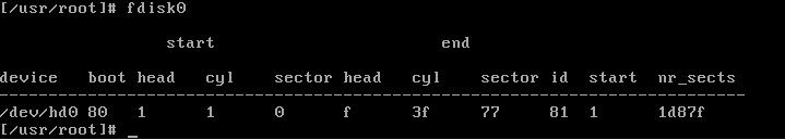鿴Ӳ̷Ϣߣfdisk0 for linux-0.11 صַ