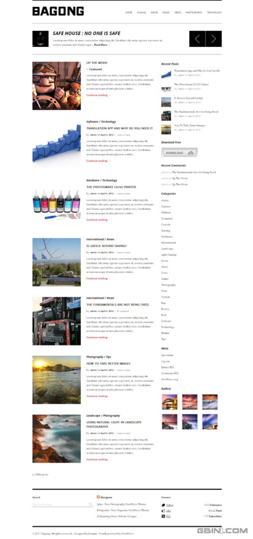 分享三个超棒的免费wordpress主题: Splus, EMagazine和BAGONG