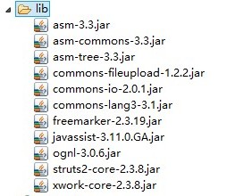 struts2开发环境筹建模板