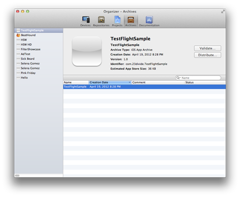 ôһipa How to create an IPA (Xcode 4.3)