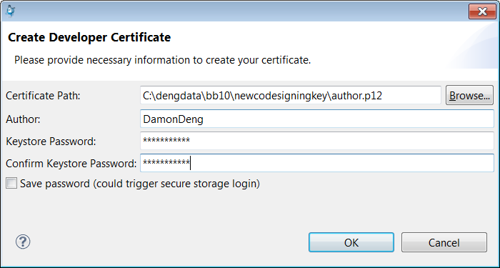 怎么为BB10 Cascades环境安装应用签名
