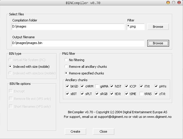 运用BinCompiler将资源文件打包成二进制文件