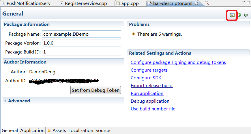 BB10 Cascades: 怎么给应用签名
