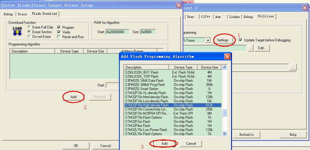 stm32 keil MDK���ߵ��Ա��� Error: Flash download failed-"Cortex-M3&quot