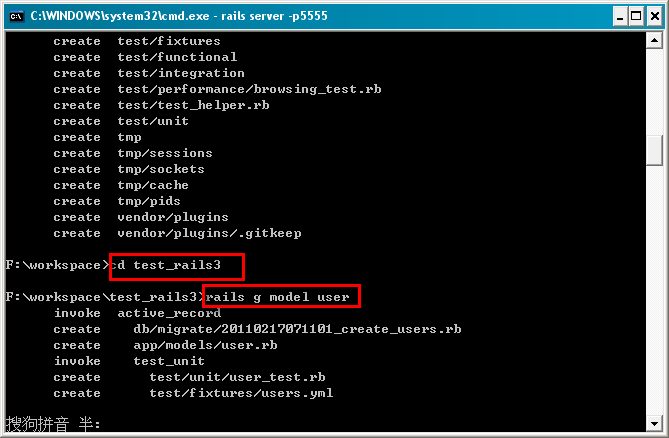 ruby1.9.2+rails3.0.3创办第一个项目