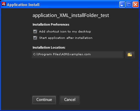 自定义AIR的装配路径,描述等相关参数