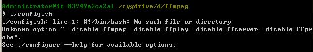关于XP下编译FFMPEG的有关问题,config.sh执行不了