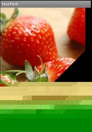 android 用canvas.clipPath 画不规则的Bit地图