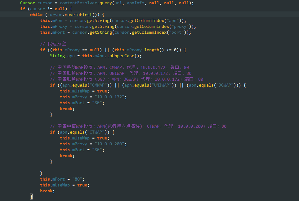 Android�����ж���WAP��ʽ����