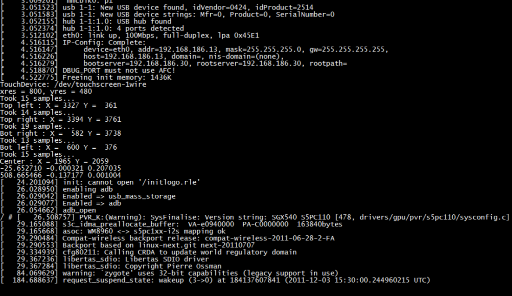 关于u-boot for tiny210 NFS起步Android根文件系统（by liukun321 咕唧咕唧）