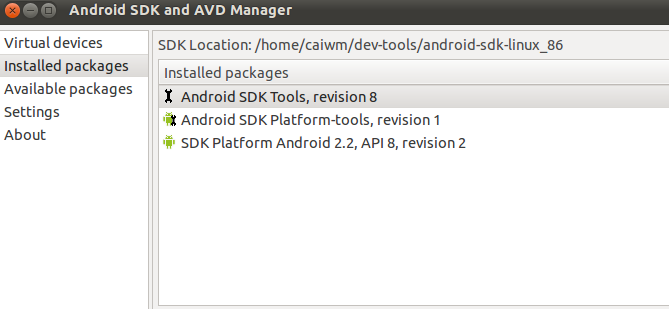 Ubuntu上Android sdk安装注意事项.