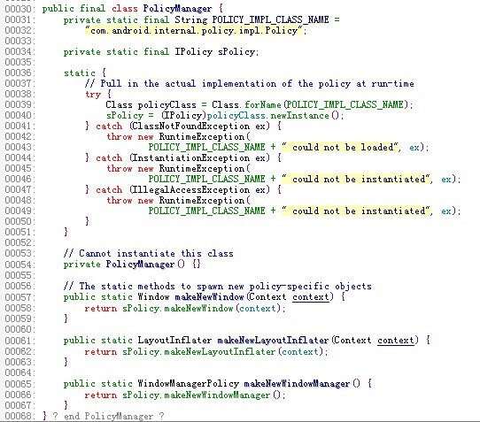 android的Policymanager 功用