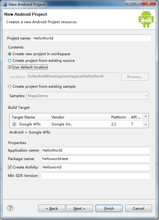 Android开发环境筹建之HelloWorld
