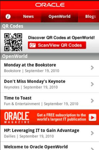 Oracle Android Apps - 'Oracle Now'