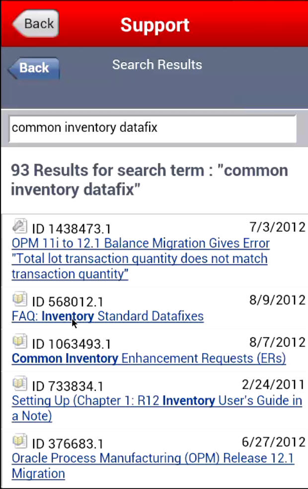 Oracle Android Apps - 'Oracle Now'