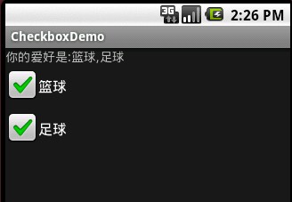 Android基础教程(6)之-多选项CheckBox