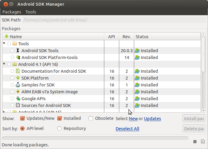 Ubuntu上进行Android开发的相关配置
