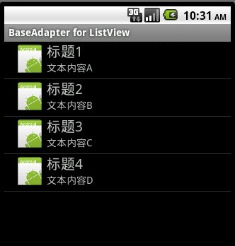 Android:ListView施用RelativeLayout与TableLayout比较