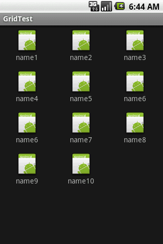 Android GridView 事例