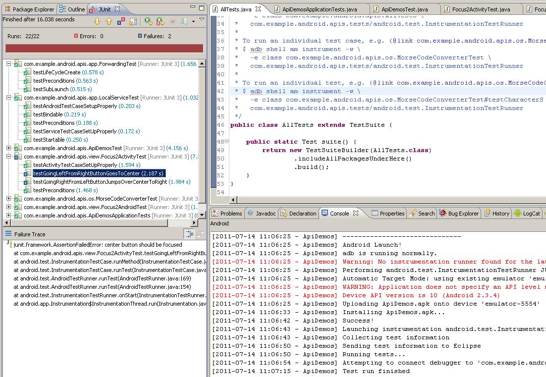 android ���Junit���в���
