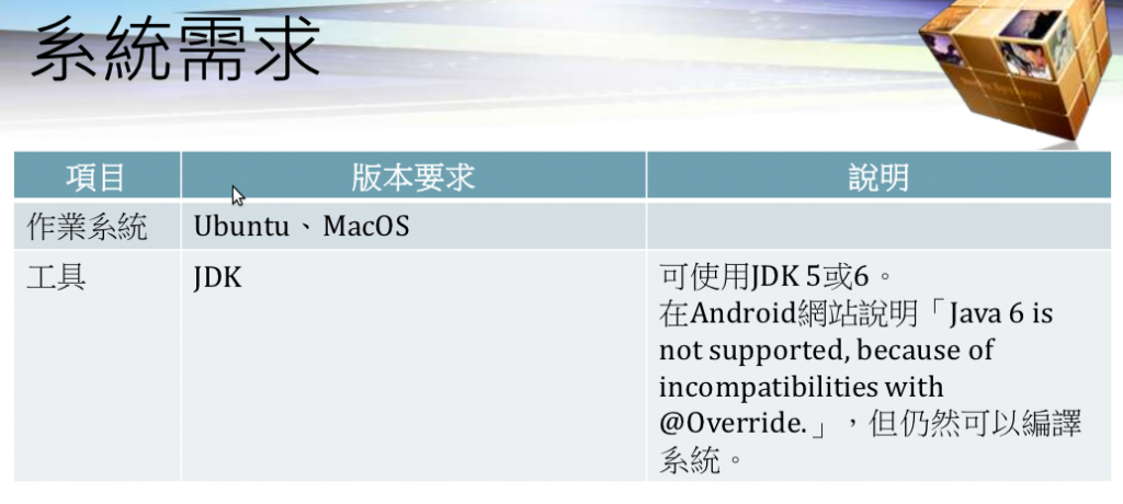 移栽android的工作环境
