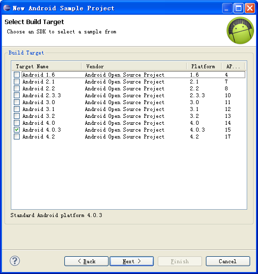 怎么导入android sdk 的 sample中的源码