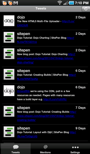 Dojo mobile TweetView 系列课程之五 —— TweetView: Android，打包，回顾
