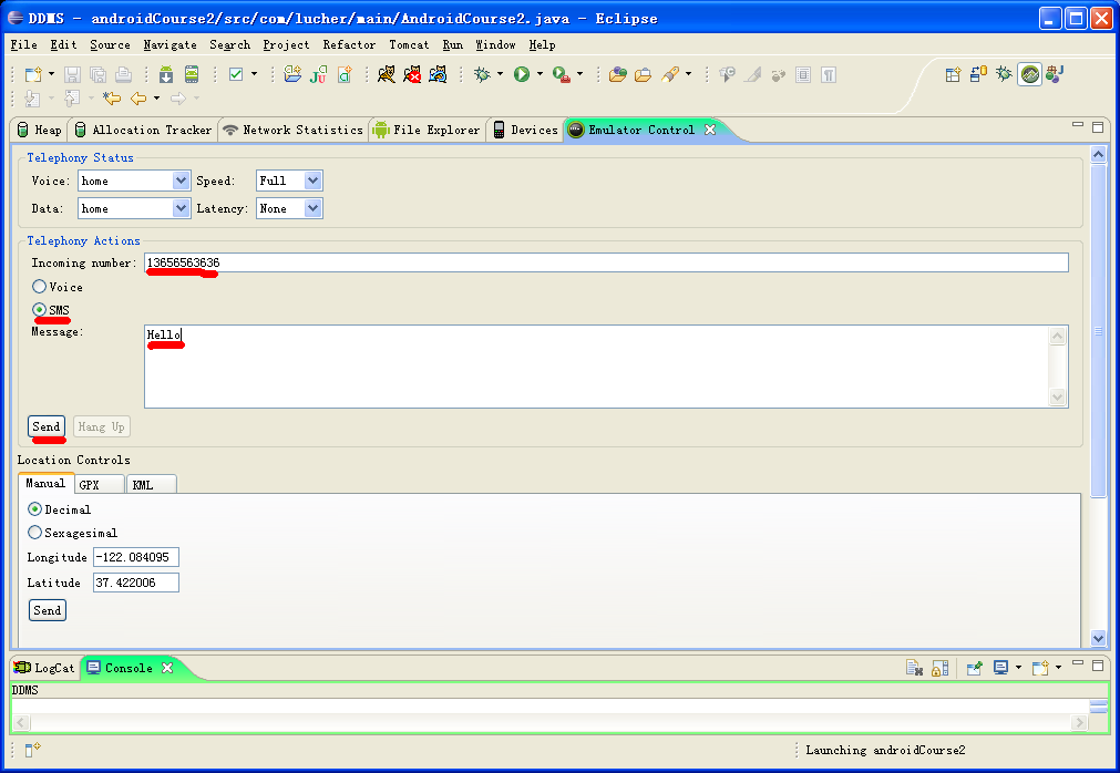 androidģ�����������DDMSģ������Ͷ���-��ͼ˵��
