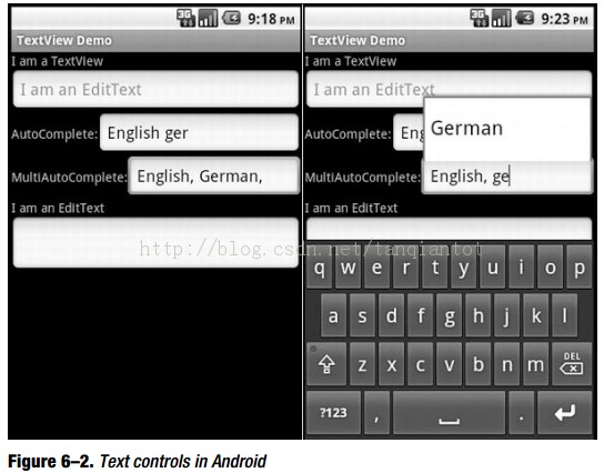 Pro Android 四 第六章  构建用户界面以及使用控件（一）