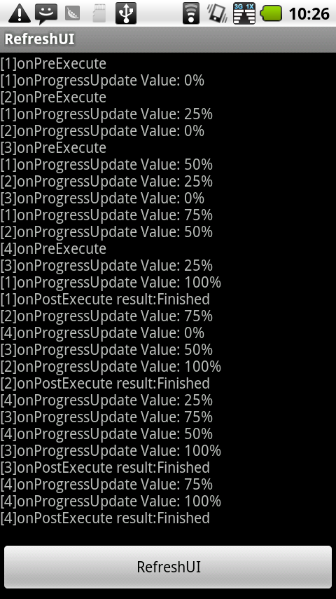 Android 施用AsyncTask更新UI