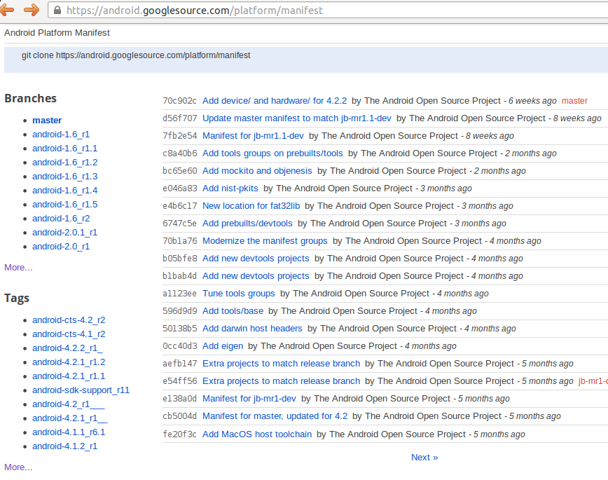 ��ô��ȡAndroidԭ����������Branchs��Tags