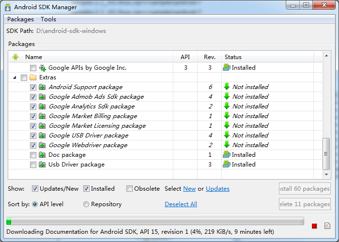 Android SDK 4.0.3 开发环境配备及运行