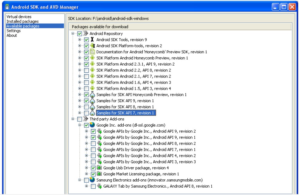 Android SDK 4.0.3 开发环境配备及运行