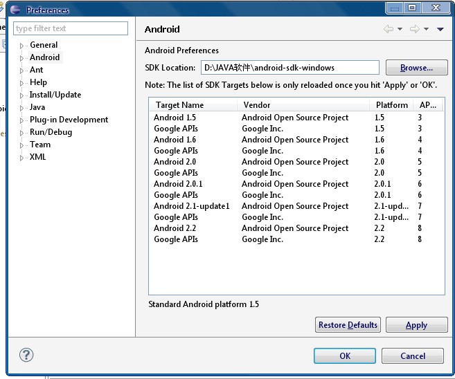 Android SDK 4.0.3 开发环境配备及运行