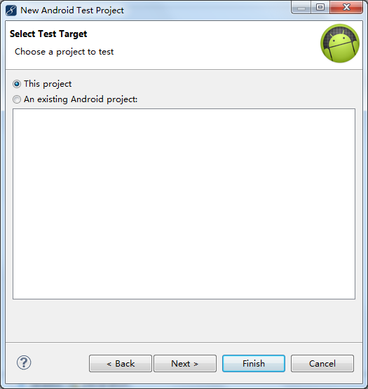 myeclipse����Android Test Project��java.lang.NullPointException