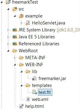 关于freemark的一个demo程序,大家伙儿一起来学习