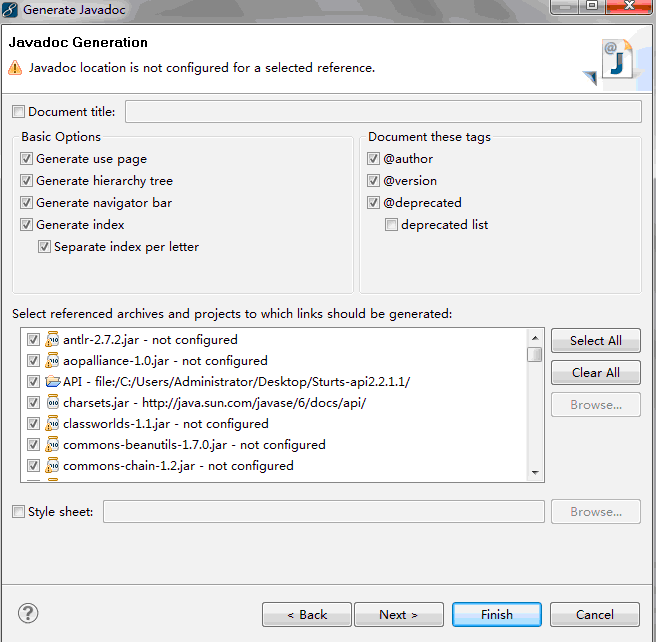 Struts2学习札记-Struts2.2.1.1生成chm格式帮助文档