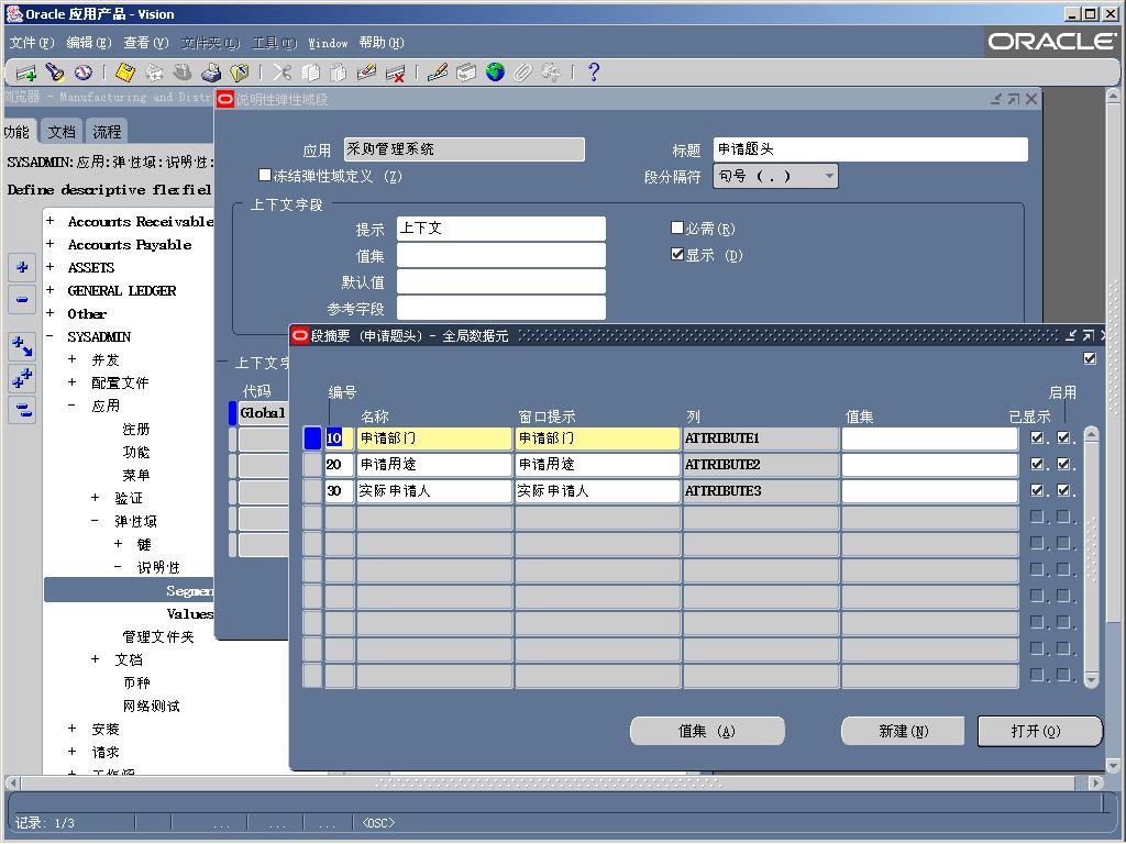 ϵͳ���û�������֮������Flexfield��