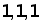 1 comma 1 comma 1
