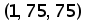 (1 comma 75 comma 75)
