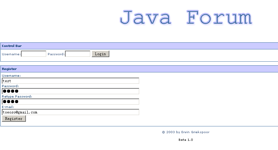 jsforum�о���һ���Ƚϼ򵥵���̳