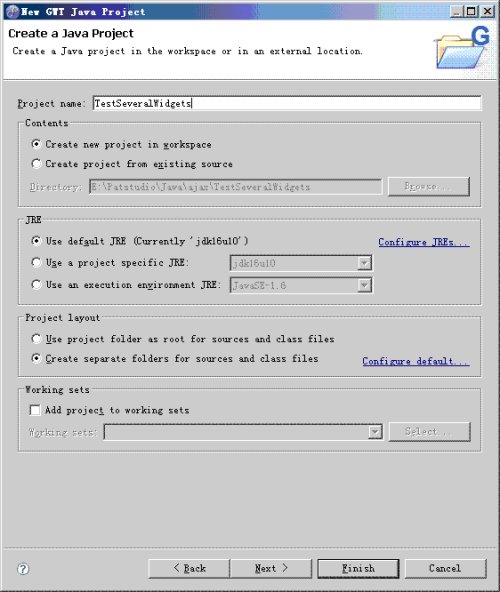GWT - GWT Designer����Ajaxʹ�� (06) - ���ÿؼ�ʹ��