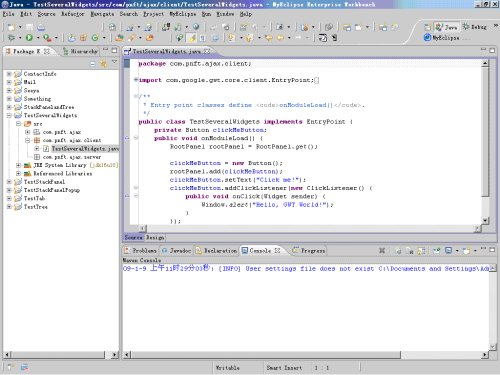GWT - GWT Designer����Ajaxʹ�� (06) - ���ÿؼ�ʹ��