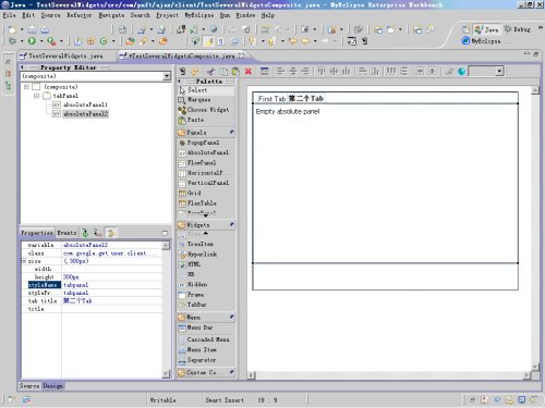 GWT - GWT Designer����Ajaxʹ�� (06) - ���ÿؼ�ʹ��
